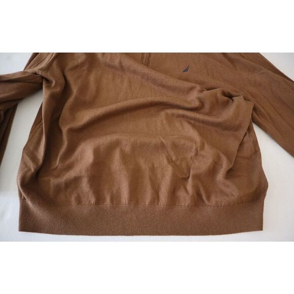 Navtech x Nautica SR3704 Men's Sz 2XL Coconut Shell Brown 1/4-Zip Sweater - Picture 7 of 9